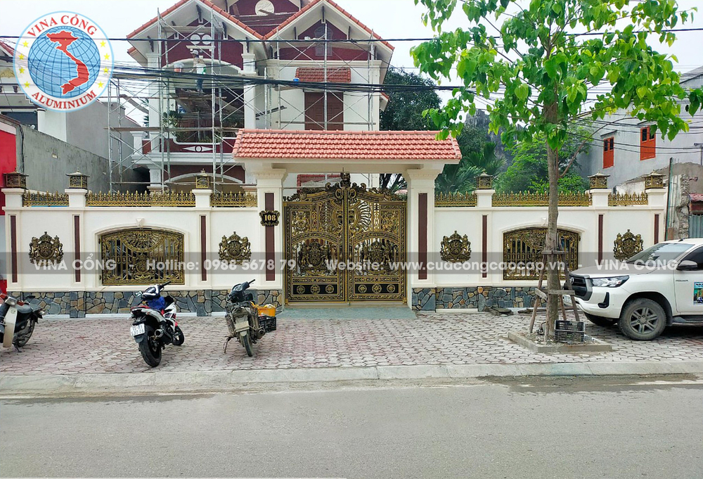 Dịch vụ thi công thiết kế cổng biệt thự nhôm đúc tại Lạng Sơn